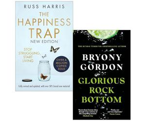 La trappola della felicità del Dr. Russ Harris e il Glorious Rock Bottom di Bryony Gordon, set di 2 libri da collezione