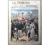 La Tribuna Illustrata 19 Luglio 1908 Cavour Aereo Fronz Tevere Dieppe Circuito
