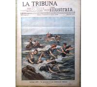 La Tribuna Illustrata 2 Agosto 1908 Nasi a Trapani Cesare Maccari Loreto Ancona