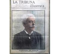 La Tribuna Illustrata 22 Marzo 1908 Morte di Edmondo De Amicis Miniera Hanshead