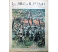La Tribuna Illustrata 27 Giugno 1915 WW1 Giovannini Carta Guerra Italia Trieste