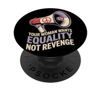 La tua donna vuole uguaglianza Donne Empowerment Uguaglianza delle donne PopSockets PopGrip Adesivo
