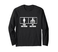 La tua ragazza La mia ragazza fidanzato DJ Funny Disc Jockey Maglia a Manica