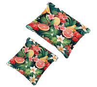 La tua soluzione da viaggio: 2 sacchetti per trucchi con frutta Party-903 - Borsa compatta per il trucco, Multicolore 07, A：7.1x5.8in/18x14.8cm，B:4.7x4.5in/12x11.5cm