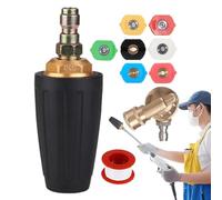 La turbina ad alta pressione 'ugello di Turbo della rondella di | 0,6 cm e 1 cm Quick Connect, punte rondella ad alta efficienza per vialetti, cortili, strade