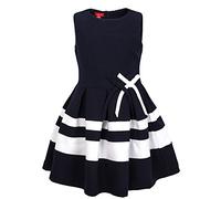 La-V Abito festivo a righe con fiocchi, Marittima, 158 cm-164 cm