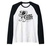 La Vaca Saturno Saturnita Italiano Brainrot Meme Maglia con Maniche Raglan