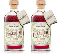 La Valdotaine LIQUORE con FRAGOLINE DI BOSCO di Montagna e GRAPPA 25% - 2 Bottiglie da 700ml -