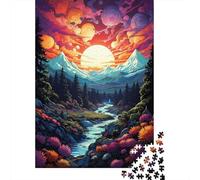 La valle psichedelica è un vasto puzzle, un puzzle rettangolare unico per la decorazione della casa, per adulti e adolescenti, regali di Natale, 1000 pezzi (38x26 cm)