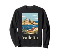 La Valletta Malta Mediterranean Harbor Travel Design Felpa
