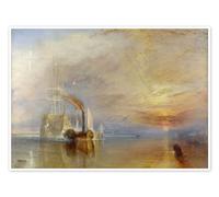 La valorosa Téméraire Poster di Joseph Mallord William Turner 80 x 60 cm Giallo Quadri Decorazione per pareti