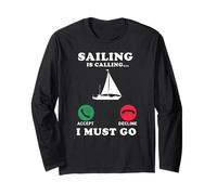 La Vela Chiama E Devo Andare Frase Divertente Mare Maglia a Manica