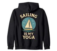 La vela è la mia barca da capitano yoga nautico Felpa con Cappuccio