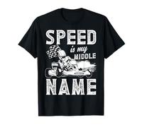 La velocità è il mio secondo nome Go Kart Race Maglietta