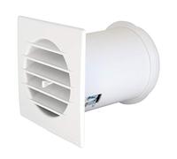 La Ventilazione ACQ10CB Aircontrol Griglia Quadra con Valvola Termostatica per Clima Mite 126x126 mm, Bianco