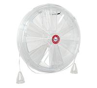 La Ventilazione AE160-Y Aeratore termico per finestre funicelle di apertura e chiusura aria, diametro 160 mm Spessore max 15mm, Trasparente Similvetro