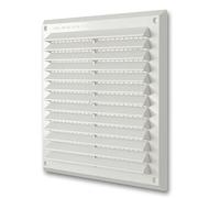 La Ventilazione AR2323B Griglia di ventilazione quadrata in Plastica bianca, da Sovrapporre con rete antinsetti. Dimensioni 227x227 mm