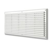La Ventilazione AR5023B Griglia Plastica Rettangolare da Sovrapporre, Bianco, 500x227 mm