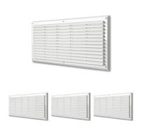 La Ventilazione AR5023B Griglia Plastica Rettangolare da Sovrapporre, Bianco, 500x227 mm (Confezione da 4)