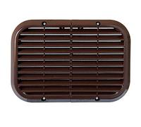 La Ventilazione ASR2215M Griglia Antisfondamento con rete antinsetti da Sovrapporre. Dimensioni 220x150 mm. Alluminio verniciato marrone