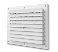 La Ventilazione BDR1714B Griglia di Ventilazione in Plastica Rettangolare da Sovrapporre, Bianco, 175x146 mm