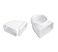 La Ventilazione Cco126B Curva Orizzontale in Abs Per Tubo Rettangolare, 120X60 M