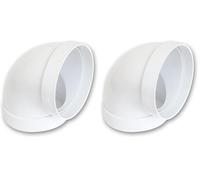 La Ventilazione CCR125B Curva 90° FF in ABS per Aerazione Canalizzata, diametro 125 mm (Confezione da 2)