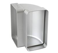 La Ventilazione CCV126AC Curva Verticale in ABS per Tubo Rettangolare, Cromato Satinato, 120x60 mm