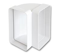 La Ventilazione CCV126B Curva Verticale in ABS per Tubo Rettangolare, 120x60 mm