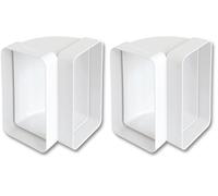La Ventilazione CCV126B Curva Verticale in ABS per Tubo Rettangolare, 120x60 mm (Confezione da 2)