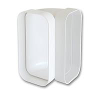 La Ventilazione CCV157B Curva Verticale in ABS per Tubo Rettangolare, 150x70 mm