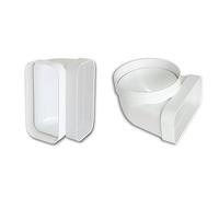 La Ventilazione CCV157B Curva Verticale in ABS per Tubo Rettangolare, 150x70 mm & CGV157B Curva Verticale in ABS per Aerazione Canalizzata, 125 mm - 150x70 mm