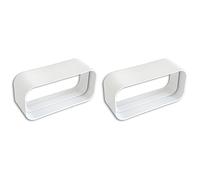 La Ventilazione CG157B Giunto in ABS per Tubi di Aerazione Rettangolari, 150x70 mm (Confezione da 2)