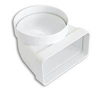 La Ventilazione CGV126B Curva Verticale in ABS da Tubo Tondo a Rettangolare, 100 mm - 120x60 mm