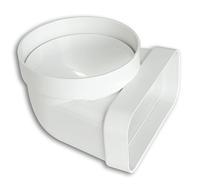 La Ventilazione CGV157B Curva Verticale in ABS per Aerazione Canalizzata, 125 mm - 150x70 mm