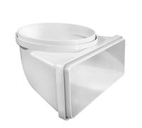 La Ventilazione CGV229B Curva verticale da tubo tondo ø 150 mm a rettangolare 220x90 mm in ABS. Colore bianco