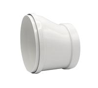La Ventilazione CRCE1512B Riduzione eccentrica per tubi tondi da ø 150 a ø 125 mm, bianca