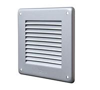 La Ventilazione GAL10 Griglia di ventilazione quadrata in Alluminio Argento da Sovrapporre. Dimensioni 140x140 mm