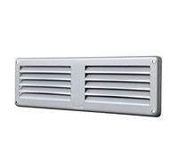 La Ventilazione GAL206 Griglia di ventilazione rettangolare in Alluminio Argento da Sovrapporre. Dimensioni 200x60 mm