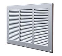 La Ventilazione GAL3424 Griglia di ventilazione rettangolare in Alluminio Argento da Sovrapporre. Dimensioni 340x240 mm