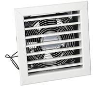 La Ventilazione GCMIB1818140 Griglia per Camini con Elettroventola, Alluminio Verniciato 180x180 mm, Bianco