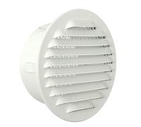 La Ventilazione GTA100RB Griglia Tonda da Incasso, Alluminio Verniciato Bianco