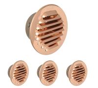 La Ventilazione GTRP80R Griglia Tonda da Incasso, Rame, 100 mm (Confezione da 4)