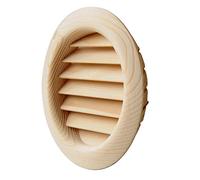 La Ventilazione LGRS100P Griglia Legno Tonda da Incasso, Pino rosso, per fori ø 100 mm