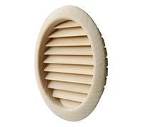 La Ventilazione LGRS125P Griglia Legno Tonda da Incasso, Pino rosso, per fori ø 125 mm