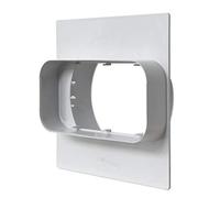 La Ventilazione PM157B Placca per Passaggi a Muro da Tubo Rettangolare a Tondo, 150x70 mm - 125 mm. Colore bianco