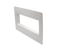 La Ventilazione PM229B Placca bianca per passaggio a muro per tubi rettangolari 220x90 mm senza imbocco