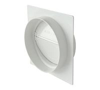 La Ventilazione PMV125B Placca per Passaggi a Muro Tubo Tondo con Valvola di Non Ritorno Aria, diametro 125 mm