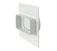 La Ventilazione PMV126B Placca per Passaggi a Muro da Tubo Rettangolare a Tondo, 120x60 mm - 100 mm