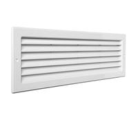 La Ventilazione PR3713B PR3713B-Y Griglia Plastica Rettangolare da Incasso, Bianco, 370x130 mm, Passaggio aria 85 cm²